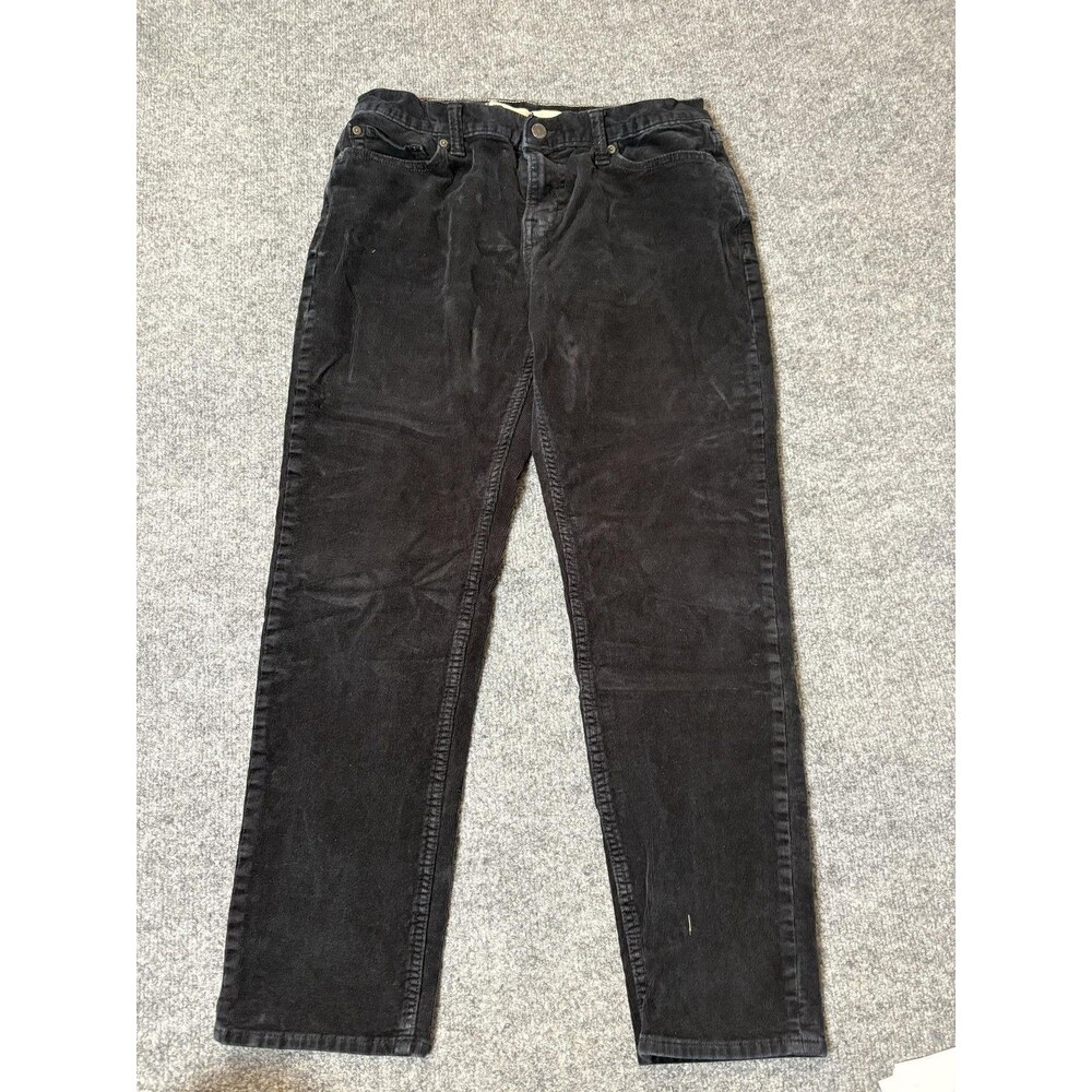 Banana Republic Chino Pants Mens 33x27 Black Regular Fit Corduroy Stretch Casual